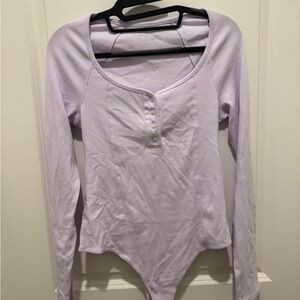 Lavender Long Sleeve Bodysuit